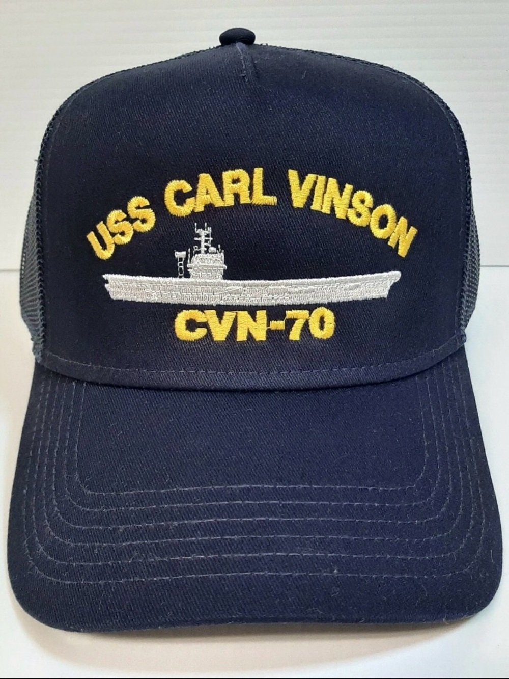 US Navy USS Carl Vinson CVN-70 Hat Embroidered Baseball Cap Mesh Snapback